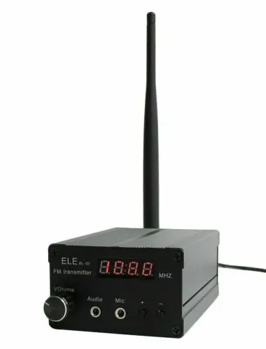 87-108MHz 5W stereo fm vysielač 0,2 W 1W 3W 5W napájanie nastaviteľné + anténa + napájací zdroj