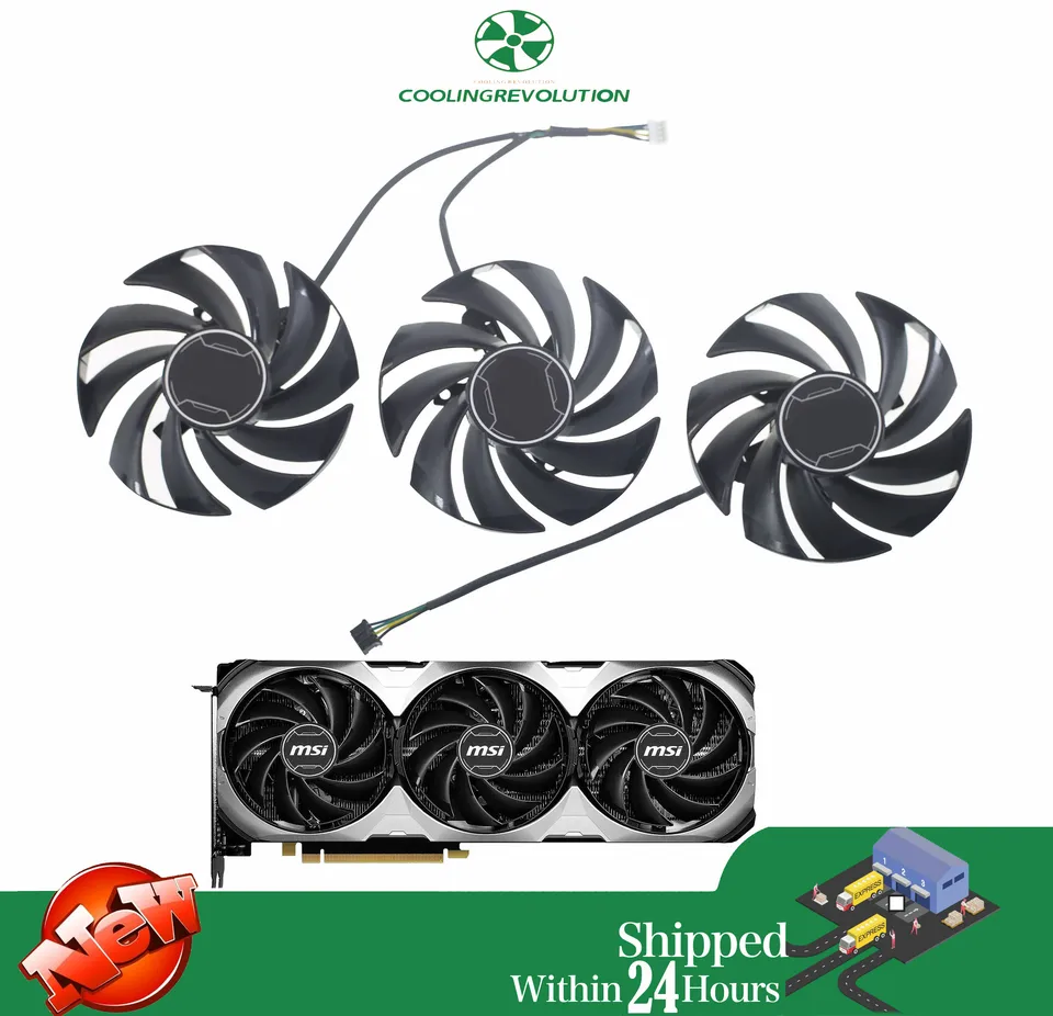 87 mm PLD09210B12HH DC12V 0,40A 4-kolíkový grafický ventilátor pre MSI GEFORCE RTX 4070 TI 4070 4060 TI 4060 Ventus 3x ventilátor Ventus 3x