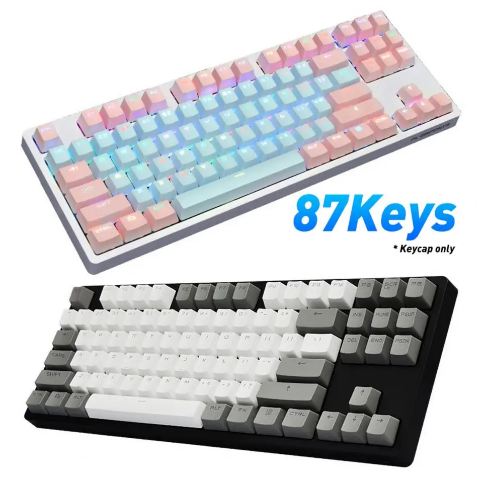 87ks/set Mechanical Keyboard Keycap Backlight Cherry Keycaps Mechanická hra Klávesnica módne kľúče Kľúčové čiapky