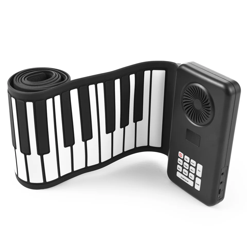 88 Kľúčový prenosný klavír Handkroll Electronic Piano Environmental Silikone Skladateľný klavír domáci prax Profesionálny elektronický klient