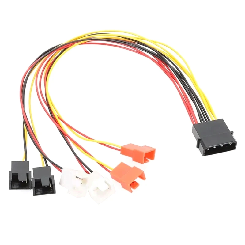 896f 4pin Molex až 3pin/4 PIN 12V 7V 5V PC Ventilátorový adaptér Kábro