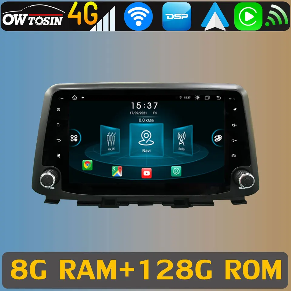 8Core 8+128G Android 11 CAR DVD GPS Radio pre Hyundai Kona Kauai 2017-2021 360 ° Panoramatická AHD fotoaparát DSP Audio CarPlay Autoradio Autoradio