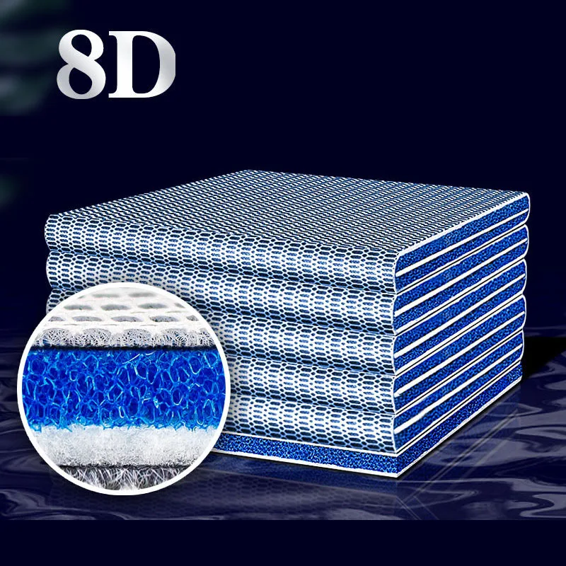 8D 8. Loadráky Akvárium Fish Tank Filter Špongie bez lepidla pena Biochemická bavlnená akváriová voda Filtration Adsess
