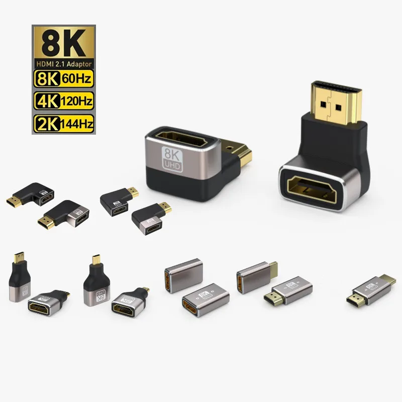 8K HDMI 2.1 Adaptér Muž pre ženskú predlžovanie mini / mikro HDMI kompatibilné predĺženie kábla 8K 60 Hz 4K 120 Hz pre notebook PS5 TV HDMI