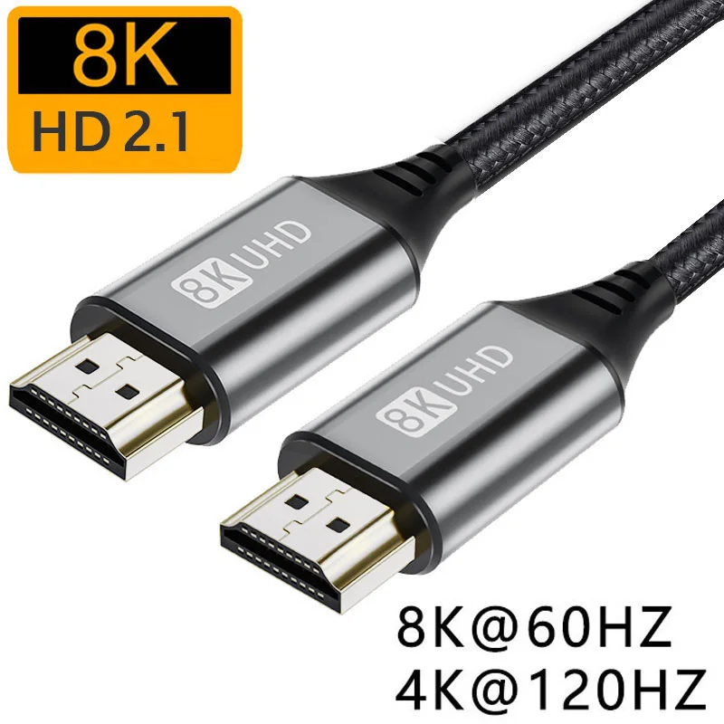 8k HDMI kompatibilný kábel pre Xiaomi Mi Box 8K/60Hz 4K/120Hz 48 Gbps Digitálny kábel pre projektory monitorov prenosného televízie PS5 PS4 PS4 PS4