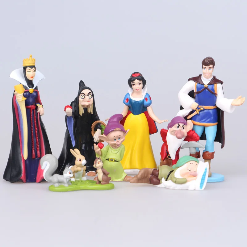 8ks Disney Snehulienka a sedem trpaslíkov figúry čarodejnícka čarodejnica Empress Prince Charming Dwarf Action Figures Model Duzdené deti