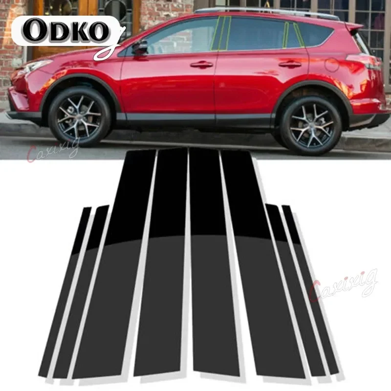 8ks príspevky na stĺpik automobilov pre Toyota RAV4 XA40 2013 2014 2015 2016 2017 2017 2018 Dverové okno TIM Auto Styling BC Stĺpcový nálepka