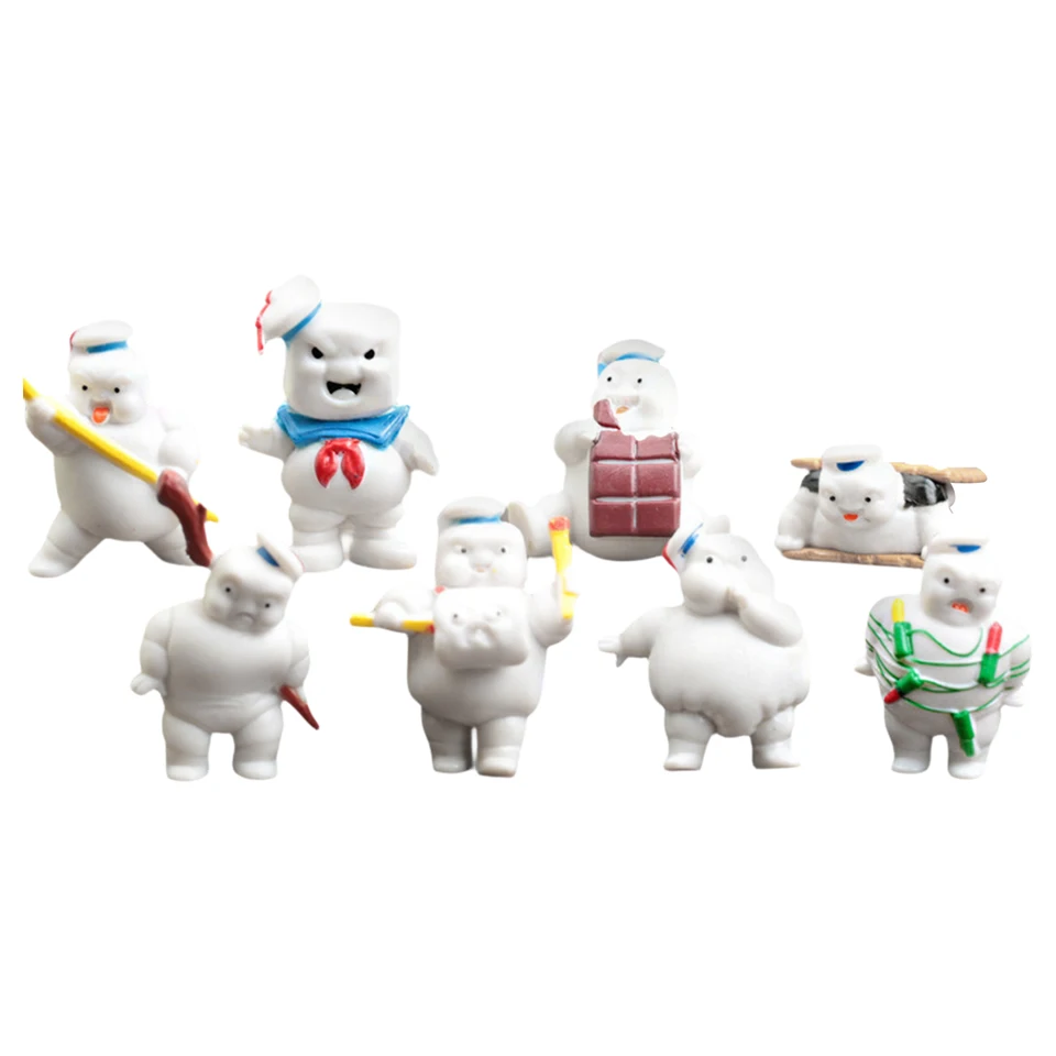 8ks roztomilý vintage ghostbusters 3 zelené ozdoby duchov Zostaňte Puft Marshmallow Male Sailor Action figure figury pre deti darček