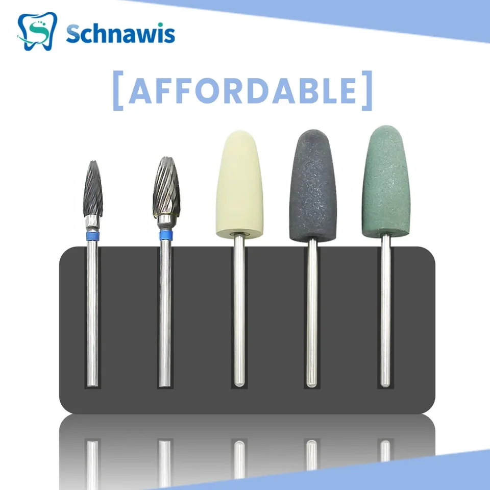 8ks/set HP Dental Resin Base Akrylové leštenie BURS KIT Vŕtačka leštička Rotary Dentista nástroj zubné laboratórium Dentista Dentista