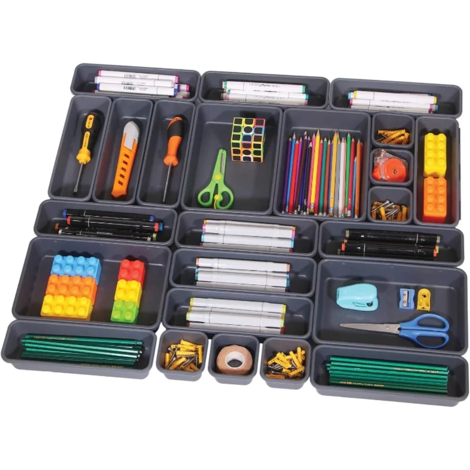 8ks/set nastaviteľná zásuvka Organizátor Box Make -up Cosmetics Sundries Držiteľ Držiteľ kuchyňa Kúpeľňa kúpeľňa skrine šperky