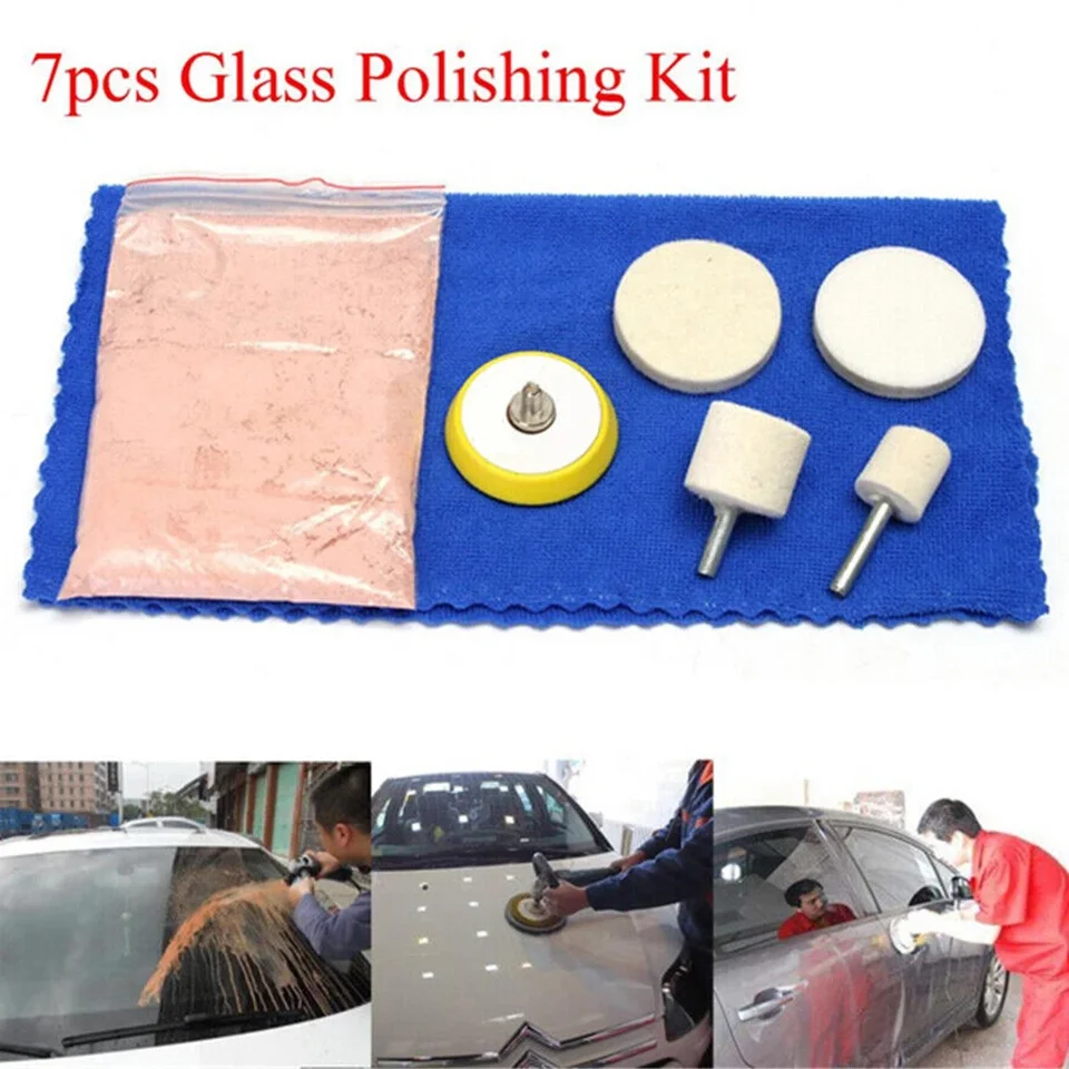 8ks Set Sada Glass Glass Glassing Leštiaca súprava automobilu
