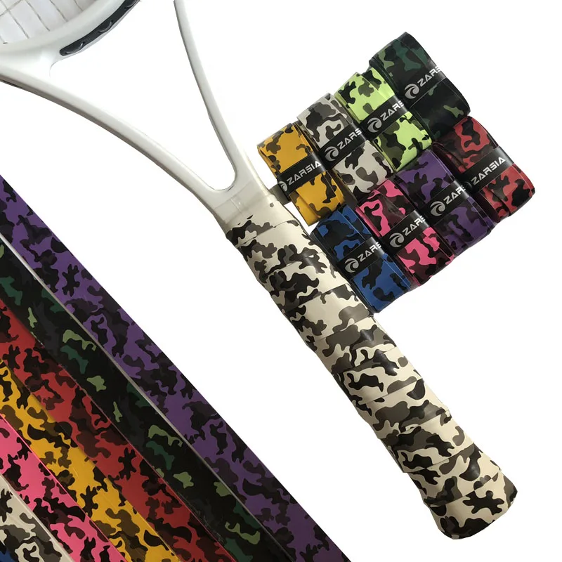 8ks Zarsia Lepbay Printing Tennis Overgrips Castflage Badminton Racket Grips Squash Squash Absorbované obaly