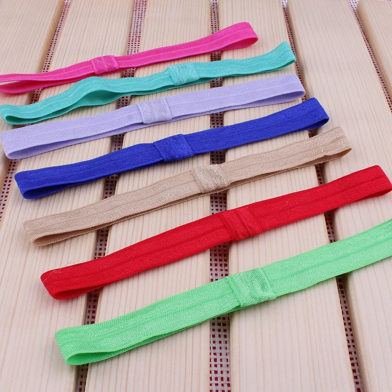 8ks/šarža 20Colors Ručne vyrobené tuhé cukrovinky nylonové čelenky pre deti Girls Girls Hair Accessories Artificial Elastic Band pre čelenky