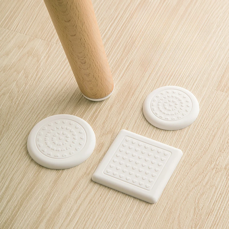 8ksové vankúšiky Silikone Furniture Foots for Stoličky s tichým dizajnom - Kruhová stolička Krytou nohy
