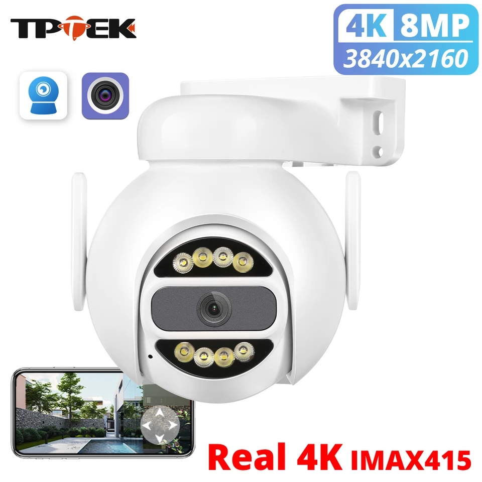 8MP 4K IP fotoaparát WiFi PTZ Security Dozorný fotoaparát 5MP Wi-Fi 4x Digital Zoom Color Night Vision 4MP Camhi Camhipro IP Camara