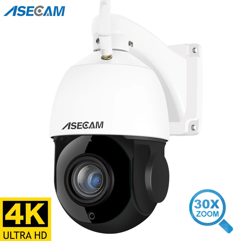8MP 4K PTZ IP fotoaparát 30x Optický zoom WiFi Outdoor Human Ai Auto Tracking Poe Onvif CCTV P2P Audio Dozorná kamera Camhi Camhi