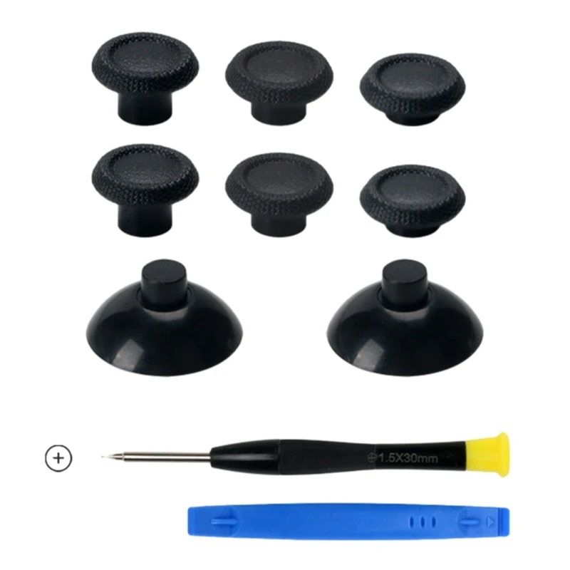 8pcs 3D čiapky Náhradné ANALOGY Joystick Extender THUMMSICKS PRE OVLÁDAČ P5 s PRY BAR a skrutkovač