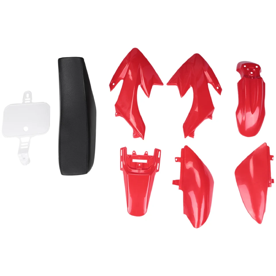 8pcs 50cc 110cc 125cc 140 ccm plastový 4-strokový CRF50 Pit Ter v teréne Set Mudguard Sedadlo-motocykel Motocykel DIY súpravy červené