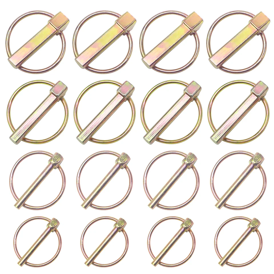 8pcs O-Shape Lynch Pin Pin High Duty Steel Coupler Coupler Cuple Clip 1/4 