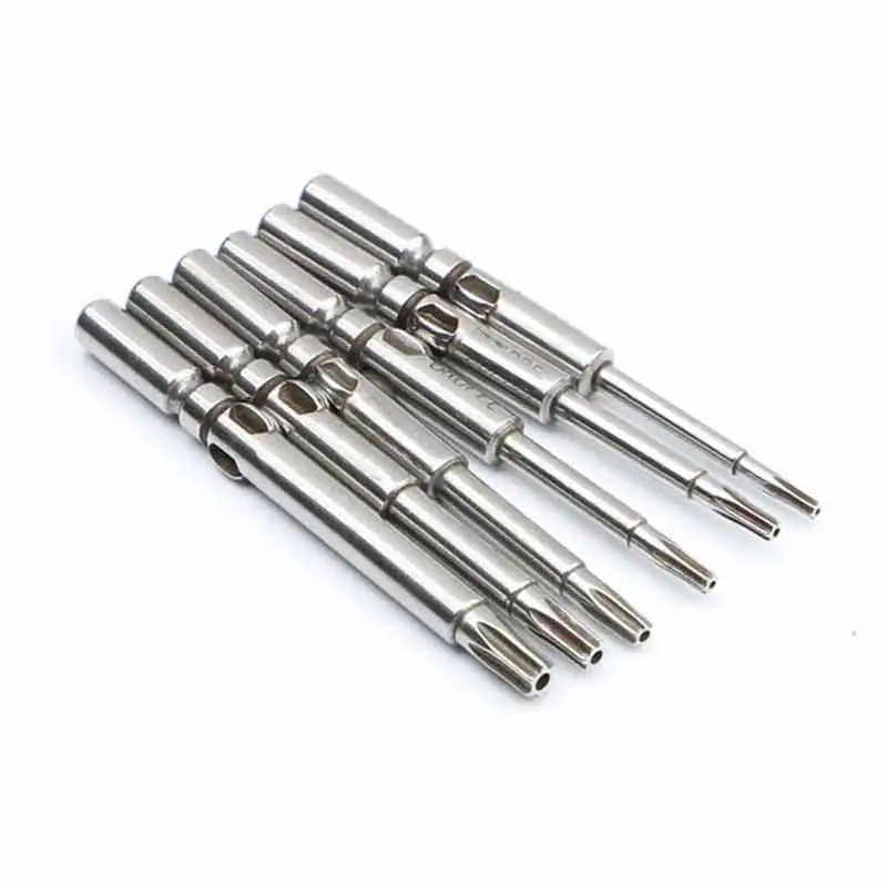 8pcs Star Torx skrutkovač T5 T6 T7 T8 T9 T10 T15 T20 S2 Zliatina 801 5 mm okrúhle stopky Elektrické bity vodičov
