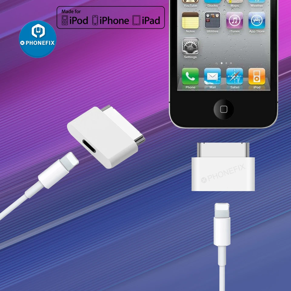 8pin Žena až 30pin pre mužský adaptér pre konvertor pre iPhone 4 4S iPad 2 3 iPad Touch 3 4 pre nabíjačky alebo dokovacie stanice