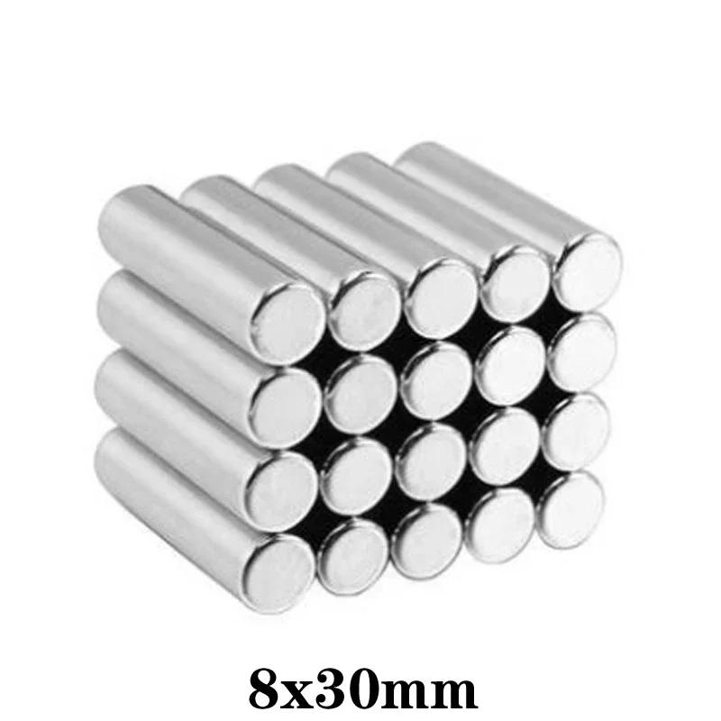 8x30 mm silný magnet 8mmx30mm n35 hrubý neodymium magnetový disk dia 8x30mm permanentný magnet NDFEB 8*30