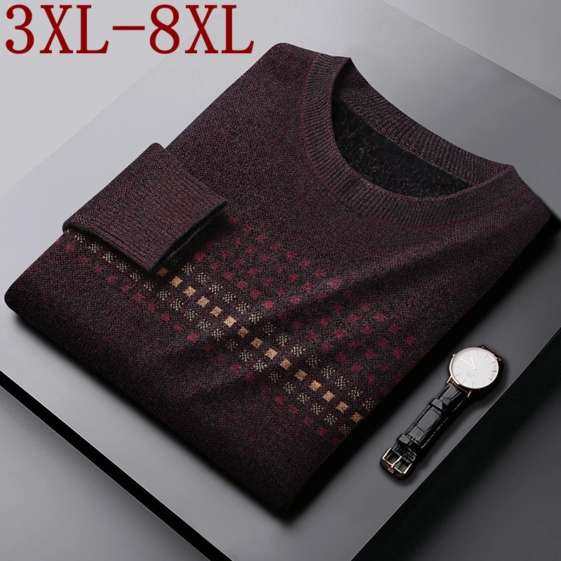 8xl 7xl 6xl Pull Homme 2023 Nový jesenný zimný obchodný kašmírový sveter muži High End Husté teplé mužské svetre Príležitostné pánske skoky