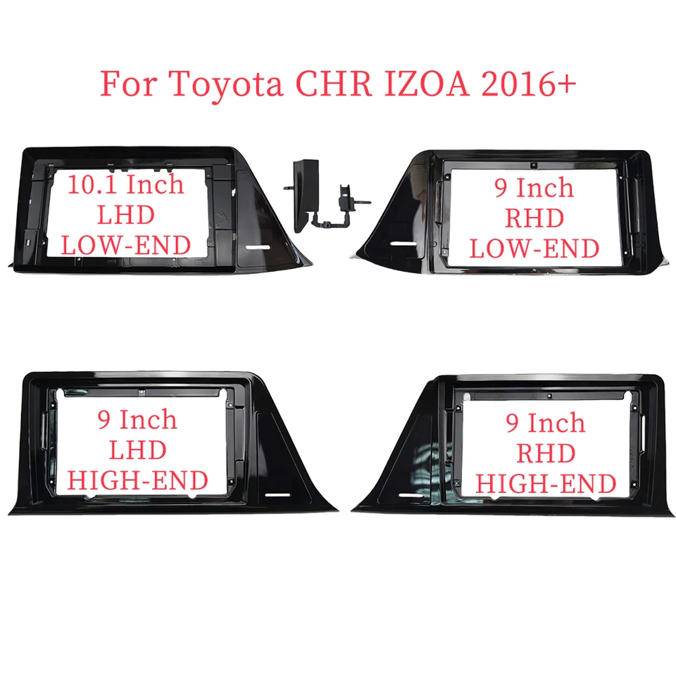 9/10,1 palca Fascia Adapter Android Radio Dash Panel Kit pre Toyota Chr Izoa 2016+