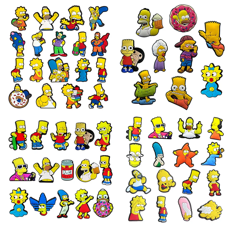 9-18ks Miniso Cartoon Charms PVC Závretie sandálové záhradné topánky Doplnky pracky Fit náramky obuv topánok Detský darček