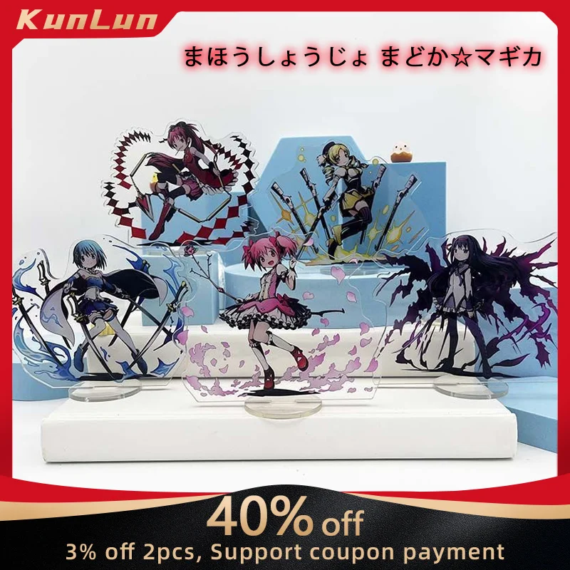 9 cm Anime Puella Magi Madoka Magica Sayaka Miki Acryl Stán Madoka Kaname Desk Ozdoby Kyoko socha homura figúrka mami hračky