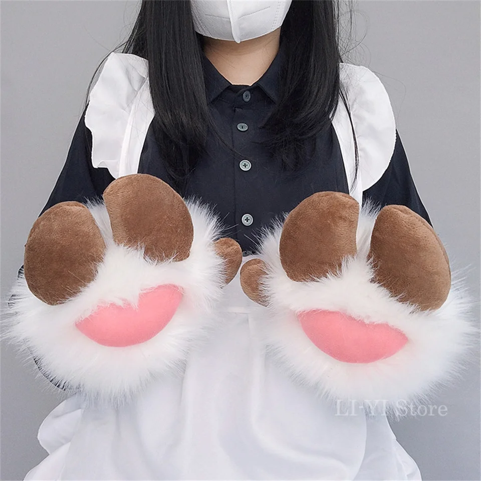 9 farieb Cartoon Furry labka rukavice Cosplay kostýmy ovce kozie fursuit zvierat Claw roztomilé zúrivosť zvierat Claw Cat Claw Rukavice cosplay