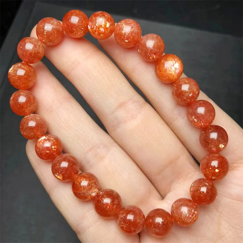 9 mm prírodný zlatý slnečný náramok Gemstone Crystal Reiki Healing Gemstone náramok Fengshui Jewelry Gift 1ks