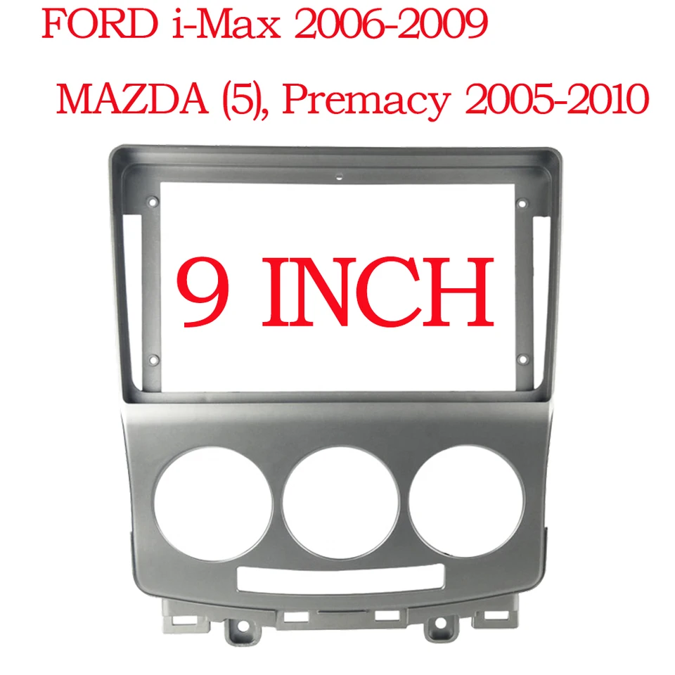 9 palcov pre Mazda 5 2006-2010 Ford I-Max Premat 2005-2010 CAR RADIO DVD GPS MP4 ABS+PLACKÝ PLASTNÝ FASCION PANEL DASHOARD ROME