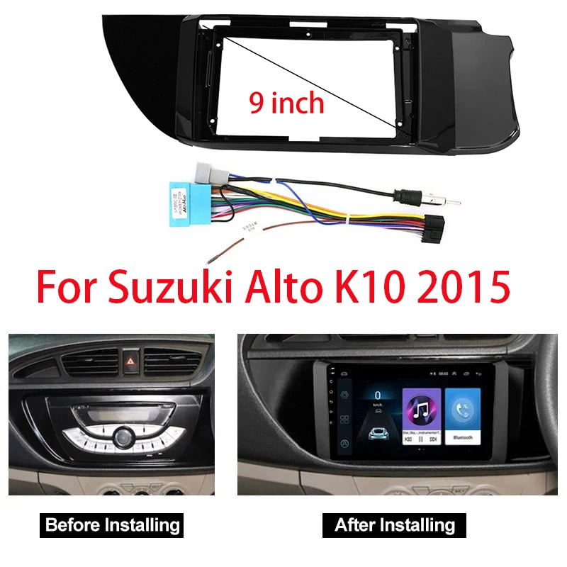 9 palcov pre Suzuki Alto K10 2015-2019 Automobilie Rádio Android MP5 Player Rám s pravým ručným panelom 2Din hlava jednotka Fascia Stereo Dash Cover