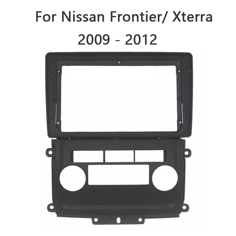 9-palcová 2 dinová hlava jednotka automobilu Radio Rádiový súprava pre Nissan Frontier Xterra 2009-2012 Automatické stereofónne pomlčka fascia čelná doska rámu