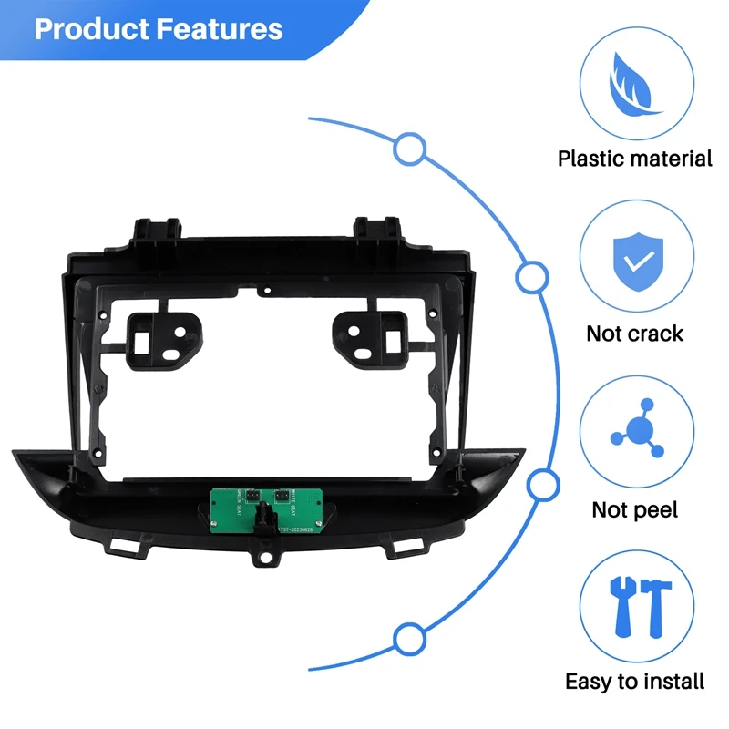 9-palcová inštalácia automobilovej inštalácie DVD GPS Player Fascia Panel Rám pre Opel Grandland X Cossland X 2016-2020 Dash Mount Kit
