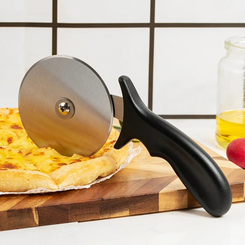 9-palcová pizza Cutter Wheel Heavy Cadless Ocel Veľká s krycou prémiová rukoväť Kláhanie Super ostré bezpečné z nehrdzavejúcej ocele