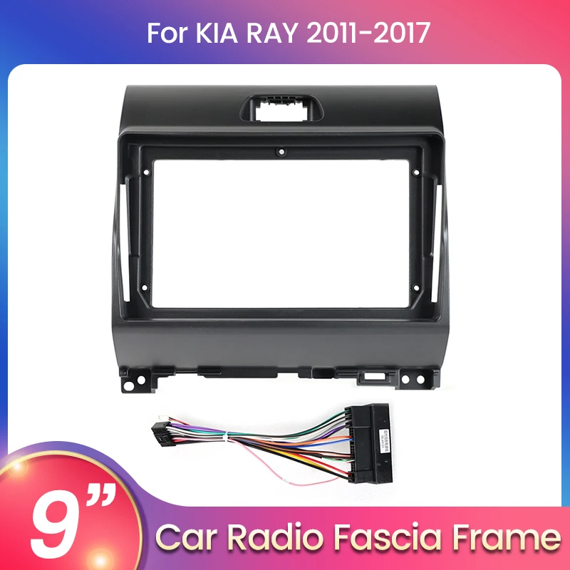 9-palcové auto multimédiá pre Kia Ray 2011-2017 2DIN hostiteľ GPS navigačný rámček kábla Android Universal Host