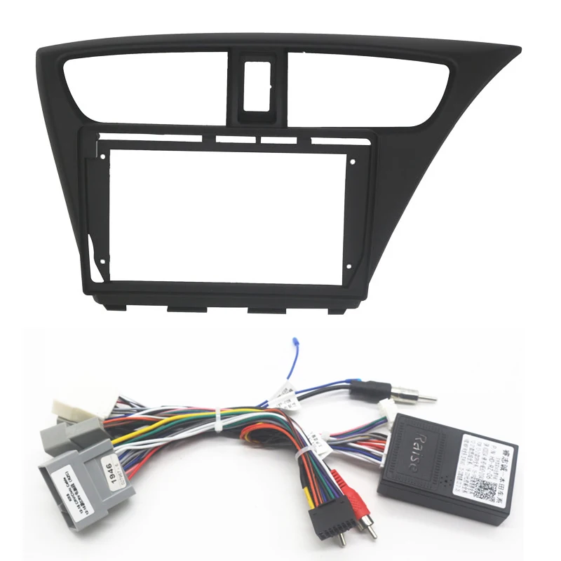 9-palcové auto Radio Fascia pre Honda Civic Hatchback 2012-2017 Video Audio Player Inštalácia prístrojového panela 2 Din Frame Mount Kit