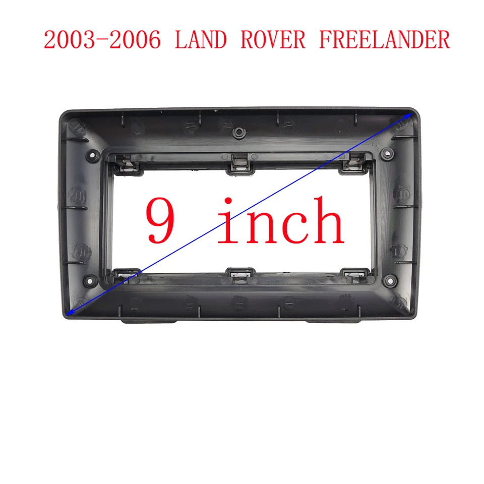 9-palcový automobil Fascia Adapter Canbus Decoder pre Android Radio Dash Dash Panel Kit Land Rover Freelander 2003-2006