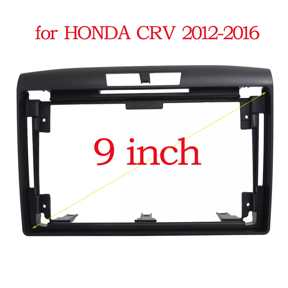 9-palcový automobilový rádio fascia pre Honda CRV 2012-2016 Android MP5 Player GPS Rám 2DIN STEREO PANEL DASS DASP