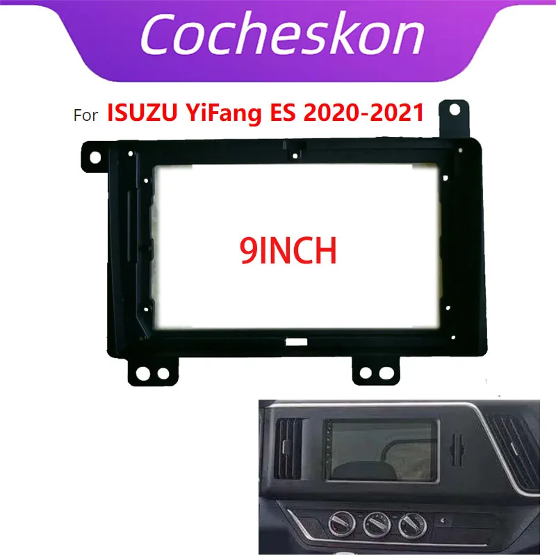 9-palcový fázový adaptér Android Android Radio Audio Dash Panel Panel Kit pre Isuzu Yifang Es 2020-2021
