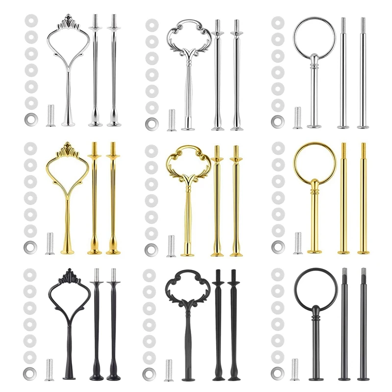 9 Set Cake Stand Hardware Kit odstupňovaný podnosový hardvérový tvarovky pre stán