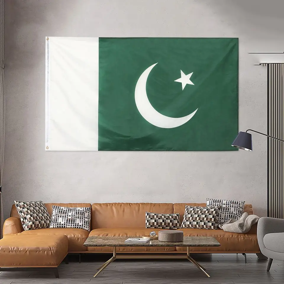90*150 cm/3 x 5 ft Pakistan Flag Bunting Banner Outdoor Indoor Decor Festive