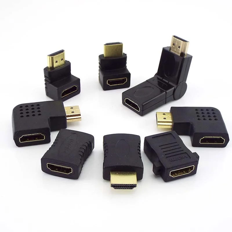 90 180 270 360 stupňov Micro HDMI-kompatibilný konektorový adaptér mužský konvertor spojky pre PC prenosný počítač TV DVD LCD displej B4