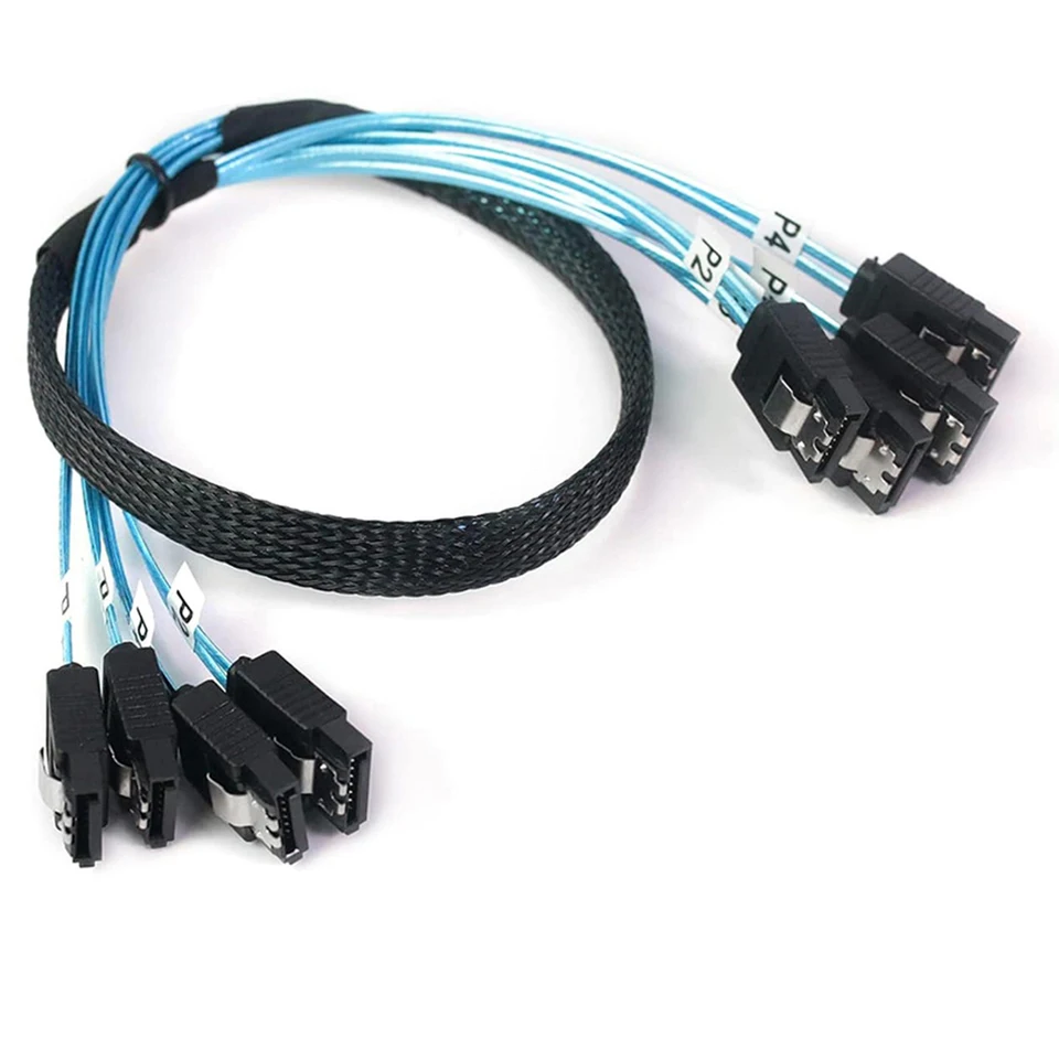 90/180 stupňa 4/6/8 SATA až 4/6/8 SATA 4.0 7P Žena so spletenou sieťou pre serverový počítač hostiteľa SSD SATA Adapter Adapter Adapter