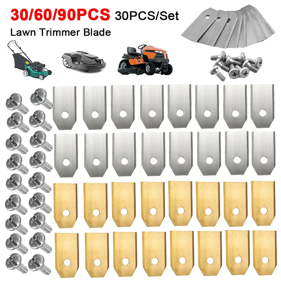90-30ks Trimmer Blade Lawn Mower Grass Truse Cutter Cutter pre automatické náradie Husqvarna/záhradné robotické nástroje Lawnmower