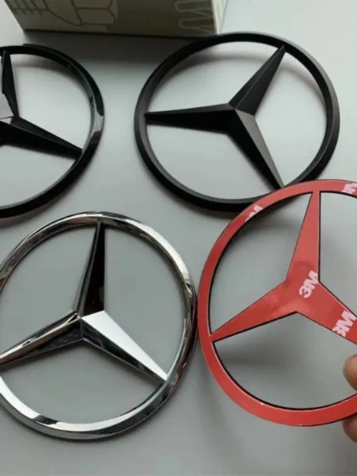90 mm auto zadný kufr stredný odznak Znak Sticker nálepka pre Mercedes Benz W203 W211 W204 W210 W212 CLA W205 W213 CLK CLK CLS ML