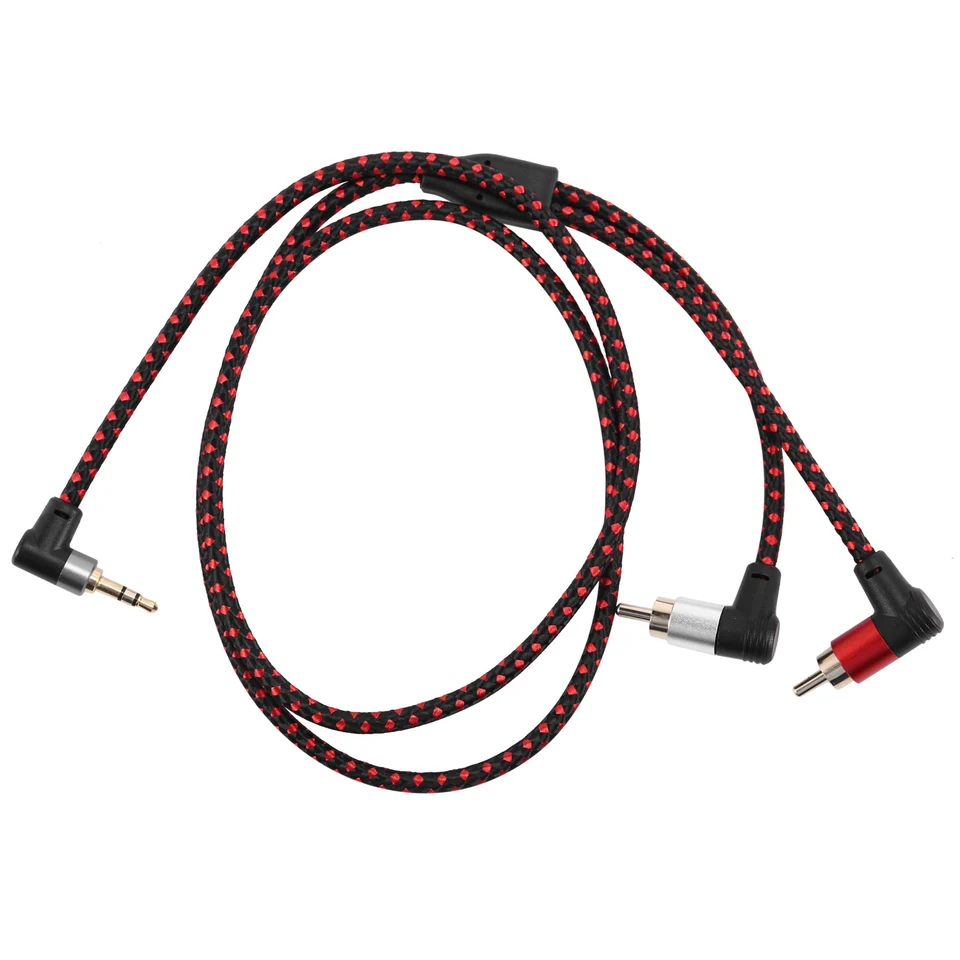 90 stupňov 3,5 mm samec až 2 mužský kábel pravý uhlový stereofónny aux y Splitter šnúra mikrofón konektor pre notebook 1 m