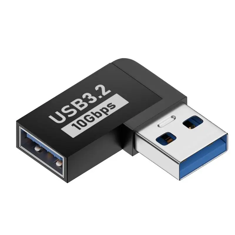 90 stupňov USB adaptér USB3.0 Adaptér Muž pre ženy 10 Gbps Speed ​​Connector USB Extender Connector USB Extension Coupler USB zariadenia